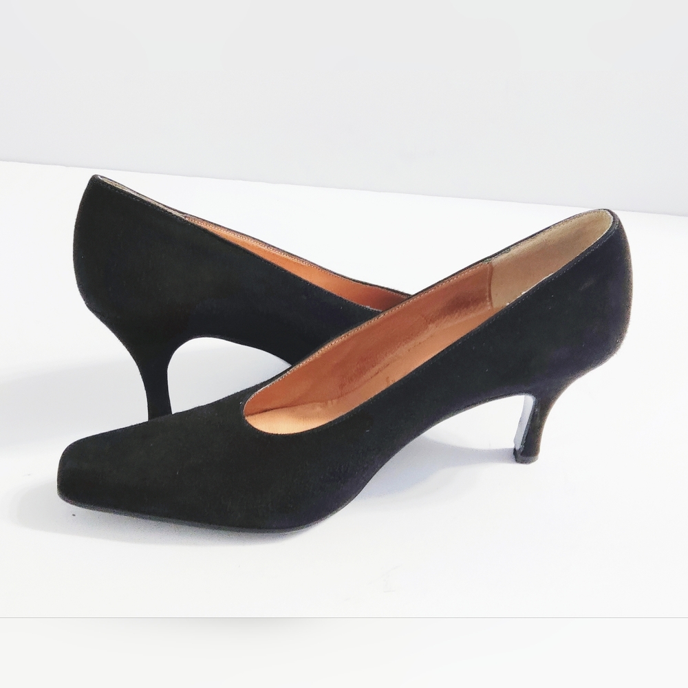 Parallele Paris Black Suede Women's Heels. Size 38.5 EU. 8 US. Pre-owned.